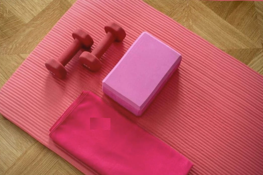 Morning hot yoga class